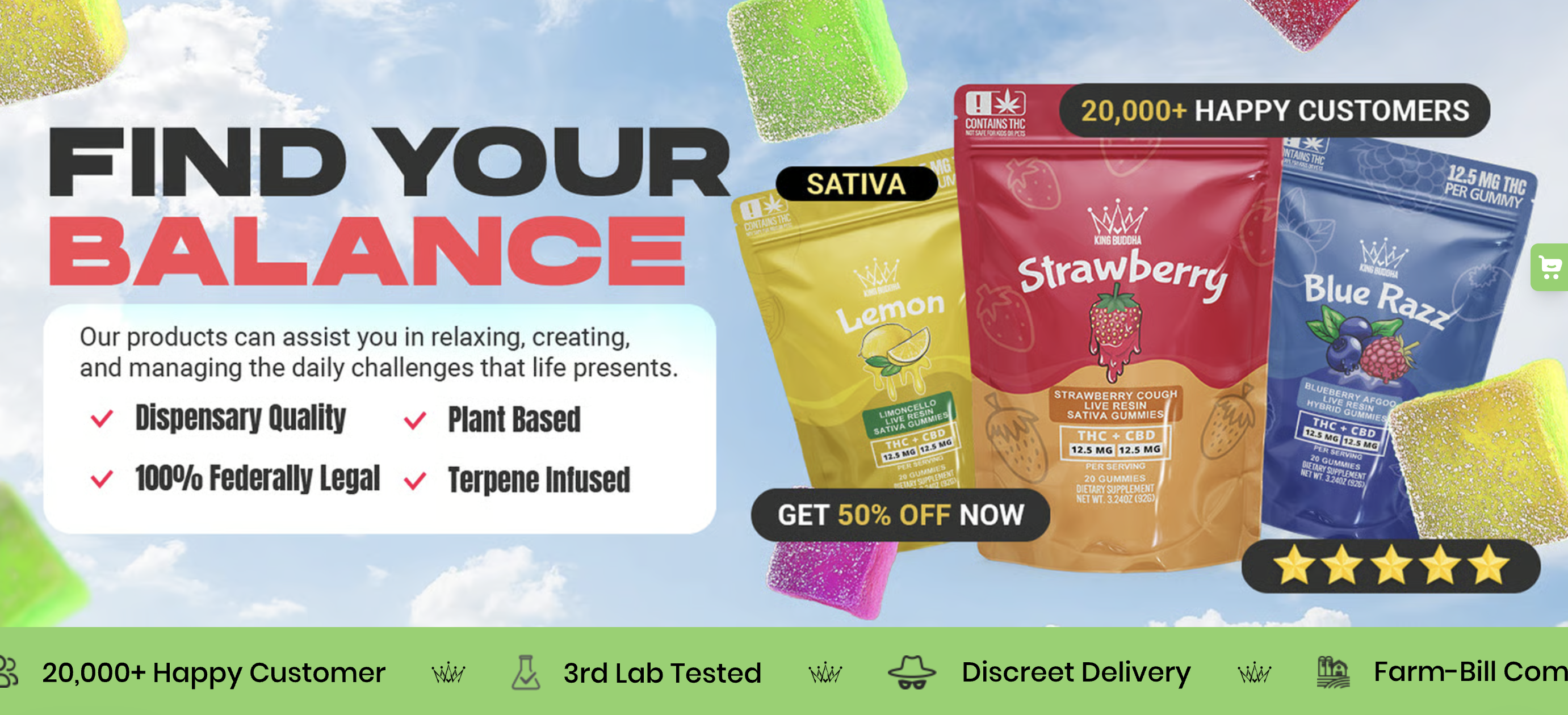 King Buddha landing page